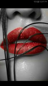Black And White Red Lipstick Art Labios Red Lips Color Splash Lip Art