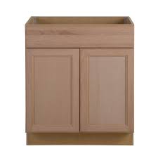 Hampton Bay Assembled 30 In X 34 5 In X 24 63 In Easthaven Sink Base Cabinet With False Drawer Base Cabinets Unfinished Cabinets Unfinished Kitchen Cabinets