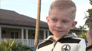 7-year-old boy who rescued his sister from dog attack receives VIP yacht  treatment in South Florida - YouTube