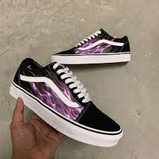 Pink Flames Vans The Custom Movement Vans Shoes Fashion Air Force One Shoes Custom Vans Shoes