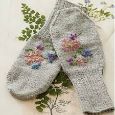 Ran out of embroidery ideas? Ravelry Gaman Mittens To Knit And Embroider Pattern By Susan Strawn