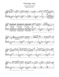 Download And Print In Pdf Or Midi Free Sheet Music For Gurenge By Lisa Arranged By Asiatomax En 2021 Hojas De Musica Partituras Faciles Partituras Para Piano Sencillas