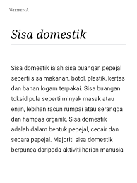 Sesuatu yang berhubungan atau mengenai permasalahan yang terdapat dalam negeri, dimana domestik ini juga dapat bermakna segala sesuatu yang bersifat kerumah tanggaan. Sisa Domestik Wikipedia Bahasa Melayu Ensiklopedia Bebas Pdf