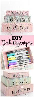 Diy Desk Organizers Desk Organization Diy School Supplies Organization School Diy