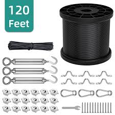 Fil Fresh String Light Hanging Kit 304 Stainless Steel Cable For Outdoor Lights 120ft Guide Wire Kit Include Turnbuckles Hooks Clamp And Screws Products Fil Fresh