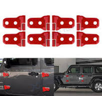 Red Exterior Door Hinge Cover Trim For Jeep Wrangler JL JLU Gladiator JT 2018-up