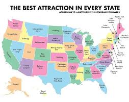 The Best Attraction In Every State In 2020 Map United States Map Us Map