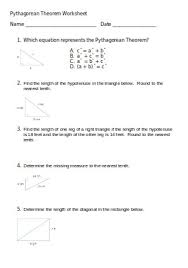 We are given a right triangle where the hypotenuse = $20$ cm. 40 Sample Pythagorean Theorem Worksheet Templates In Pdf Ms Word