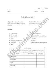 Hydrogen ions (h+) in solution. Ph Scale Lab Esl Worksheet By Calux7