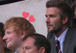 David beckham cùng với nam ca sĩ ed sheeran đã gây được sự chú ý lớn trên mạng xã hội toàn cầu khi xuất hiện cùng nhau trên khán đài wembley để cổ vũ anh đánh bại đức. Gbmkxrekonuekm