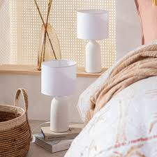 How lighting & lamps change small white bedrooms. Mykonos White Table Lamp Set Of 2 Muslmyktl18a Pillow Talk