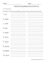 This comprehensive list contains a lot of new words, most of which will seem unknown at first. Spelling Worksheets Third Grade Spelling Words Worksheets