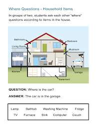 Check spelling or type a new query. Where Questions Worksheet Household Items All Esl