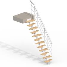 It's time for that home improvement project you've been putting off. Lugano White 9 Ft Modular Staircase Kit 68420 The Home Depot In 2021 Modular Staircase Staircase Kits Space Saving Staircase