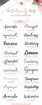 Jenis huruf ini mencangkup semua. 9 18 Free Calligraphy Fonts For Your Blog Or Business Blogging Pinterest Fonts Pinterest Logo Design Kostenlos Und Grafiken