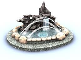 Rockery Fountain Pond 3d Model 3ds Max Files Free Download 3d Model Model File Free
