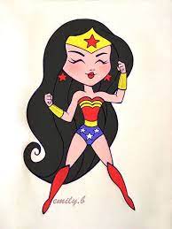 You'll need red, blue, yellow, and peach colors. Very Cute Wonder Woman Art Wonder Woman Comic Wonder Woman Drawing