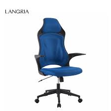 Langria Brand Blue Ergonomic High Back Mesh Office Executive Gaming Chair Computer Chair For Home Office Use Ergonomics Furniture Cool Office Desk Small Office