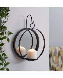 Candle holders macy's insite sign in. Danya B Round Iron Pillar Candle Sconce With Mirror Reviews Macy S Wall Hanging Candle Holders Candle Holder Wall Sconce Wall Candles