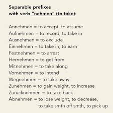 Example With The Verb Abnehmen Present Ich Nehme Ab Past Simple Ich Nahm Ab Past Perfect Ich Habe Abgenommen Learn German German Grammar German Language