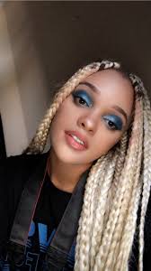 Black And Platinum Blonde Box Braids Platinum Blonde Box Braids Jennessy Box Braids Styling Jumbo Box Braids Blonde Box Braids
