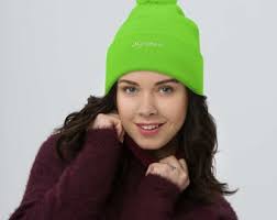 Personalized Pom-pom Beanie, Name Personalized Hat, Cozy Hat