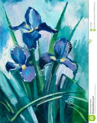 Pour peindre des iris il n'est pas nécessaire de s'appeler claude monet. Fleurs D Iris De Peinture A L Huile Illustration Stock Illustration Du Type Illustration 17972986