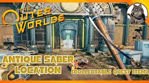 The Outer Worlds Antique Saber Location Ship Decoration Item Youtube