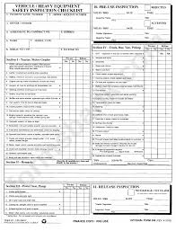 Checklist items, yes, no, na. Optional Form 296 Vehicle Heavy Equipment Safety Inspection Checklist Printable Pdf Download