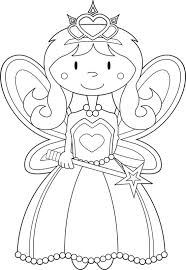Pictures of fairies and to color. Fairy Princess Coloring Pages Print