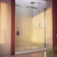 Powerful currents common in most showers to soft. Dreamline Essence H 76 In H X 56 In To 60 In W Frameless Sliding Brushed Nickel Shower Door Clear Glass In The Shower Doors Department At Lowes Com
