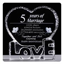 We hope you enjoy our 5th wedding anniversary gift ideas and make the happy couple even happier. Buy Ywhl 5 Year Crystal 5th Wedding Anniversary Keepsake Gifts For Her Wife Girlfriend Online At Low Prices In India Amazon In