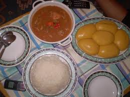 Sauce Aubergine Riz Et Foutou Bananes Cuisine Africaine Sauce Aubergine Cuisine Ivoirienne