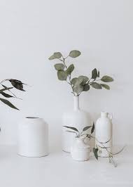 Dusty Grey Fake Silver Dollar Eucalyptus 36 5 Tall In 2021 Bud Vases White Ceramic Vases Farmhouse Vases