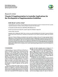 Maybe you would like to learn more about one of these? Vitamin D Supplementation In Australia Implications For The Development Of Supplementation Guidelines Western Sydney University Researchdirect