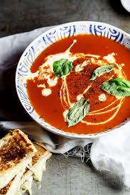 Easy Tomato Soup With Grilled Cheese Simply Delicious Recipe Food Recipes Roasted Tomato Soup