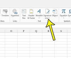 Click add a signature line in the text section; How To Add A Signature Line In Excel 2013 Live2tech