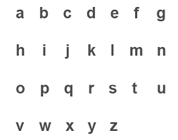 These simple lowercase alphabet cards with large, clear letters are great for alphabet activities and songs! English Alphabet Lowercase Letters Lower Case Letters English Alphabet Alphabet