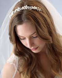 Use a tiara or a headband to outline your beautiful pixie. Penelope Pearl Bridal Headband Shop Wedding Hair Pieces Usabride Floral Headpiece Wedding Wedding Headband Floral Bridal Headbands