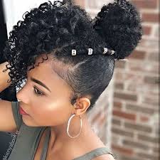 Natural Hair Bun For Black Women Natural Hair Bun Styles Curly Hair Styles Natural Hair Updo
