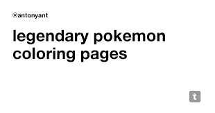 The first 151 creatures are bulbasaur (pokedex #001) to mew (pokedex #151). Legendary Pokemon Coloring Pages Teletype