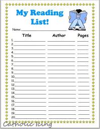 Printable Reading Charts For Kids 20 Book Challenge 40
