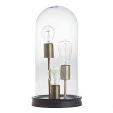 Glass Cloche 3 Edison Bulb Table Lamp V1 In 2020 Edison Bulb Table Lamp Glass Cloche Edison Bulb