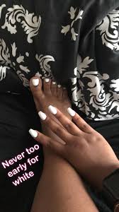 The whitish discoloration shows up. White Nails On Dark Skin Darkskin Brownskin Whitenails White Nails Cute Acrylic Nails Girls Nails