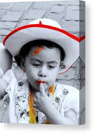 Cuenca Kids 1942 Canvas Print by Al Bourassa