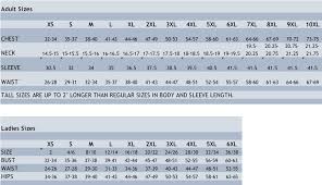 corner stone size chart stitch logo uniforms