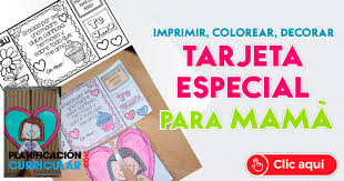 Material de apoyo para colorear con maravillosas actividades. Fabuloso Molde De Tarjeta Para El Dia De La Madre Planificacion Curricular