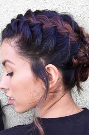 Short headband braids, braided bangs and braids in half up hairstyles can have different textures and braided patterns. 15 Charming Braided Hairstyles For Short Hair French Braid Hairstyles Thick Hair Styles Braids For Short Hair