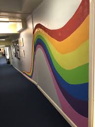 Rainbow Mural School Murals Mural Art Ideas For Teens