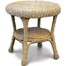 Kensington Cane Round Side Table Natural Seagrass Buy Rattan Wicker